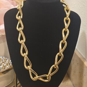 Unoaerre 1AR Italy 18k Gold Electroplated Elegant Big Gold Chain Necklace